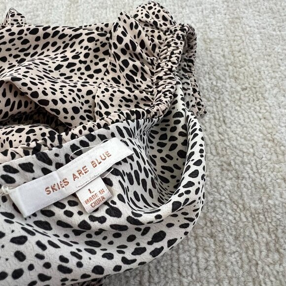 Stitch Fix Skies Are Blue 3/4 Sleeve Ruffle Blouse Top L - Picture 2 of 9